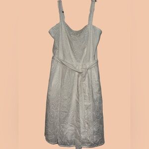 Calypso St. Barth White Eyelet Midi Dress